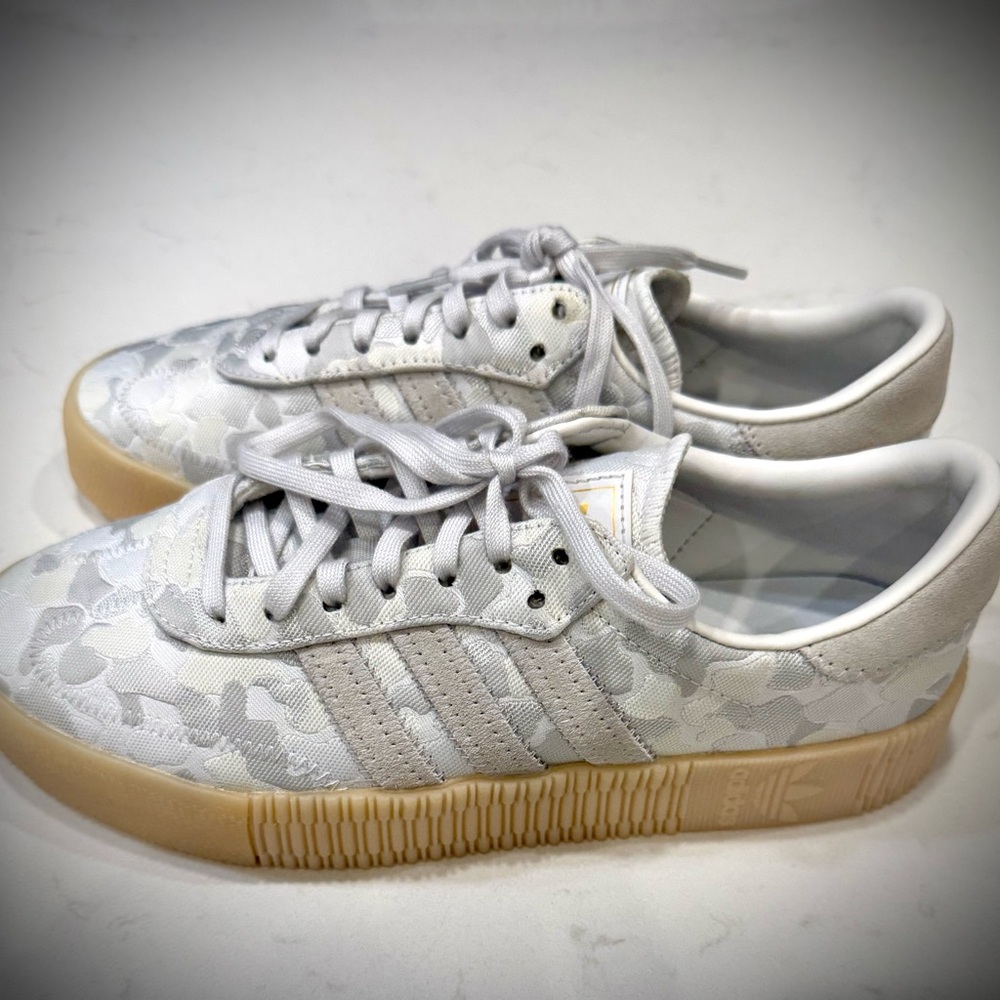 NWOT – Adidas Sambrose White Camo Platform Shoes – Size 8 - Picture 5 of 12